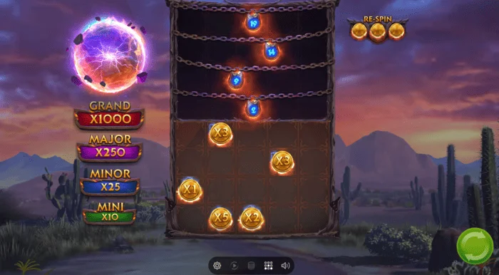 Colt Lightning Inferno Bonusspielbildschirm
