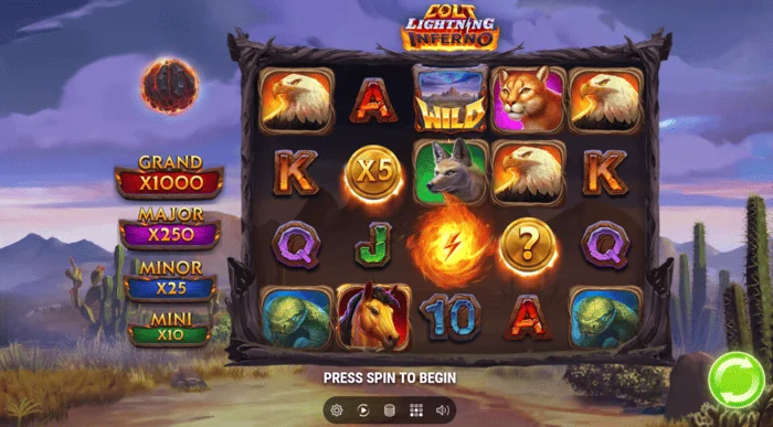 Colt Lightning Inferno Spielbildschirm